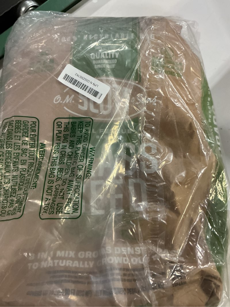 Condition photo showing New/Like New for o.m. scott and sons tall fescue blend grass seed - lawn seed, fertilizer and soil improver, naturally crowds out weeds, covers up to 2,000 sq. ft., 8 lb. 1 pack tall fescue