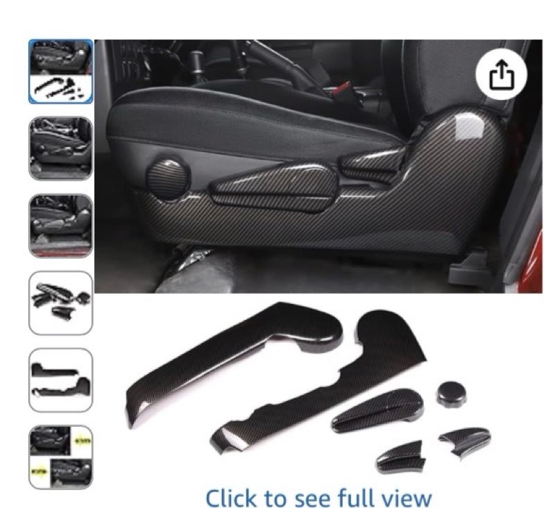 Fgtagtal Compatible with Toyota FJ Cruiser 2007-2021 Seat Adjustment Button Switch Cover and Seat Tr