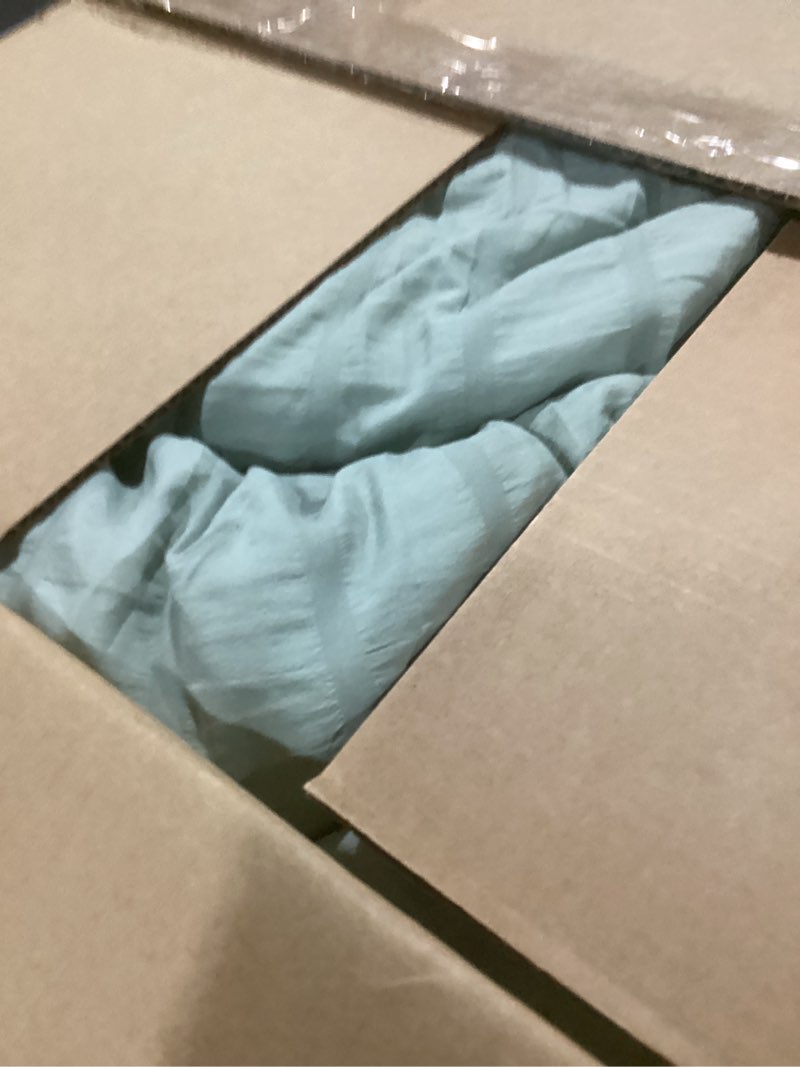 Condition photo showing Good Condition for cozylux king size comforter set sage green seersucker 7 pieces bed in a bag king comforter set with sheets, luxury bedding sets with down alternative comforter, sheets, pillowcases & shams all seasons sage green king