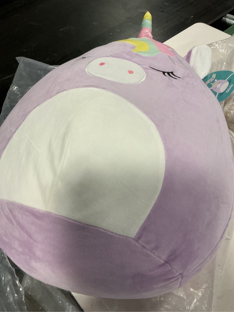 Condition photo showing Good Condition for squishmallow new kellytoy 12 inch silvia the purple unicorn (multi-colored horn)- super soft plush toy animal pillow pal pillow buddy stuffed animal birthday gift holiday