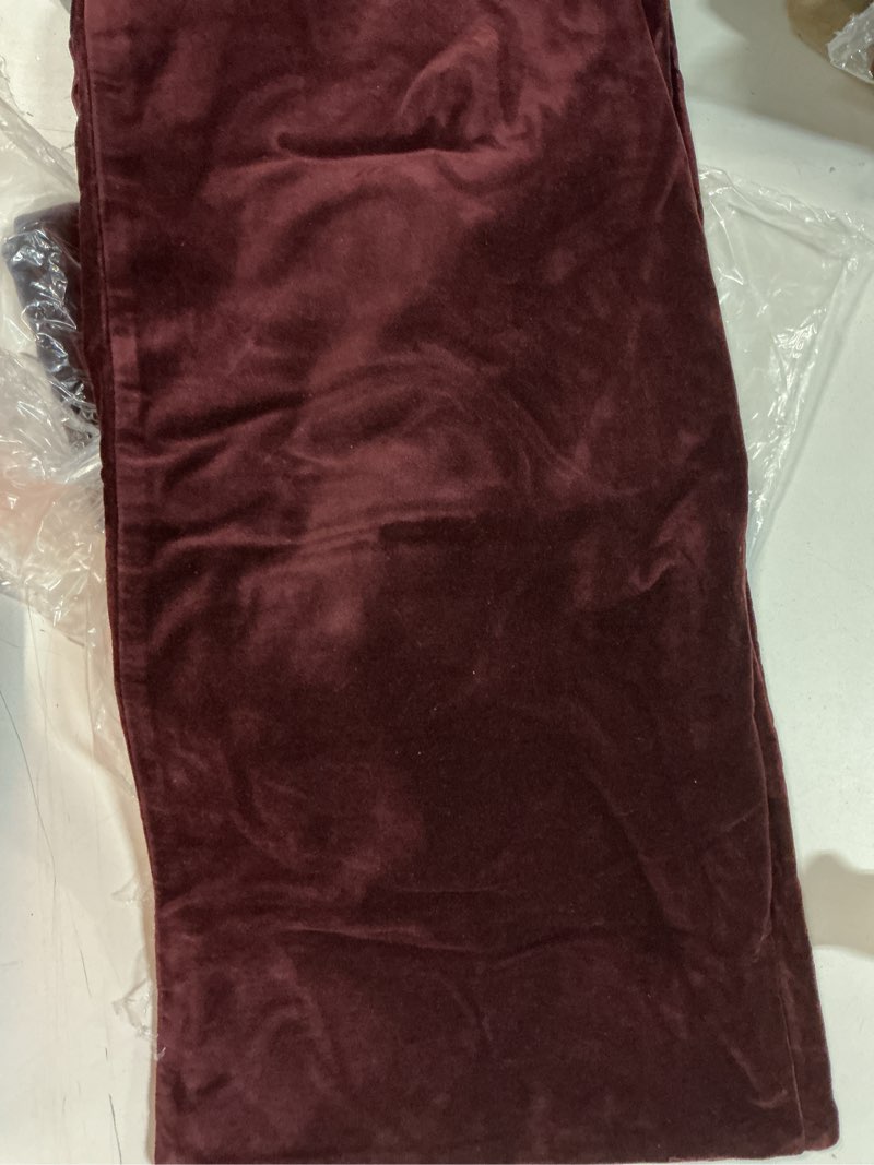 Condition photo showing New/Like New for quince cotton velvet lumbar plum, color pillow cover 12x48in