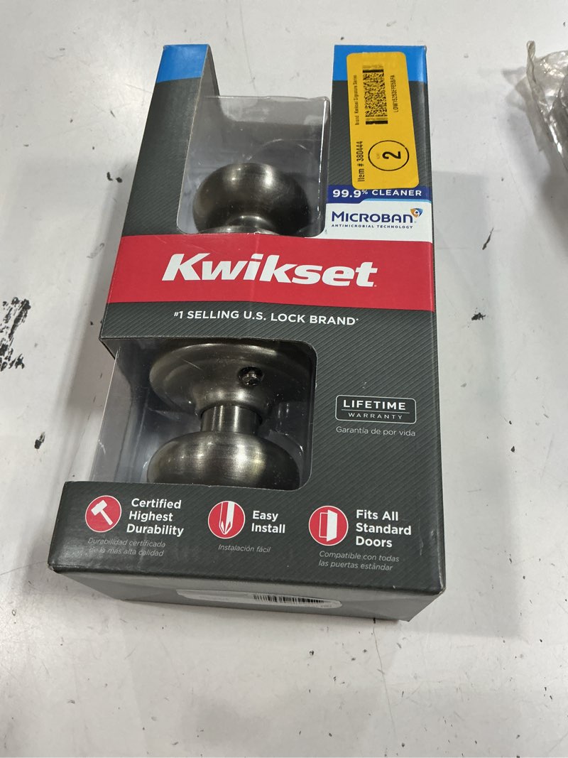 Condition photo showing Good Condition for kwikset juno satin nickel privacy lockset 1-3/4 in.