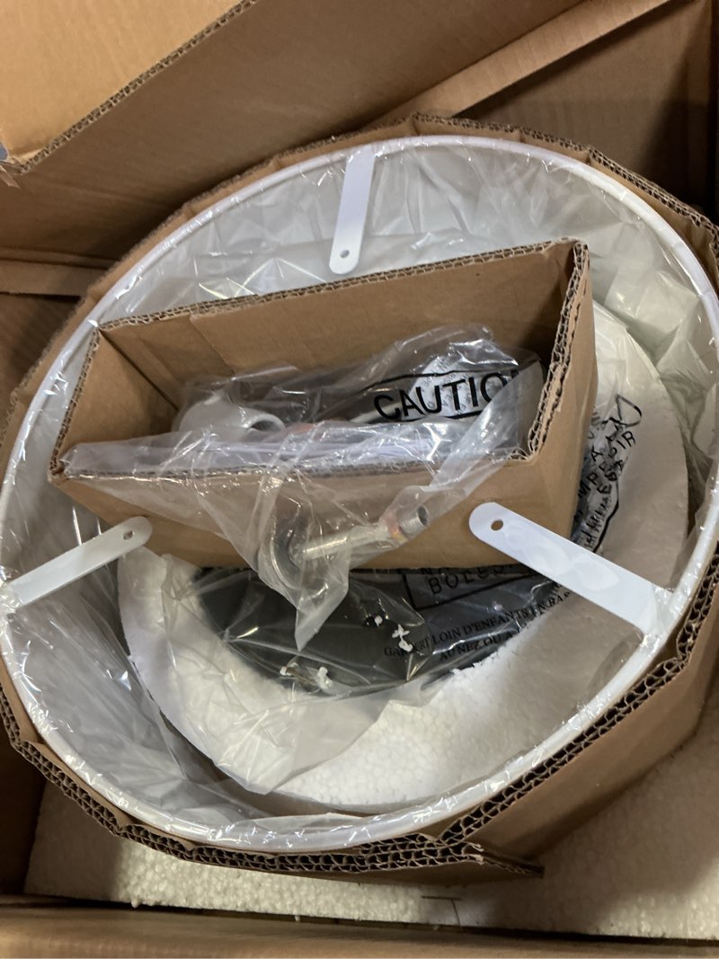 Condition photo showing New/Like New for progress lighting p3713-20 inspire two-light flush mount, antique bronze, 5.50x13.00x13.00 antique bronze flush mount - 13x13x 5.5 in