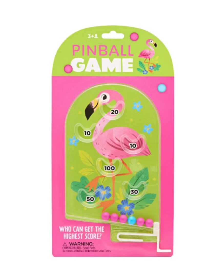 Crocodile Creek Pinball Game Ice Cream Summer; Crocodile Creek Pinball Game Flamingo Fun (23 pc Assorted designs) 