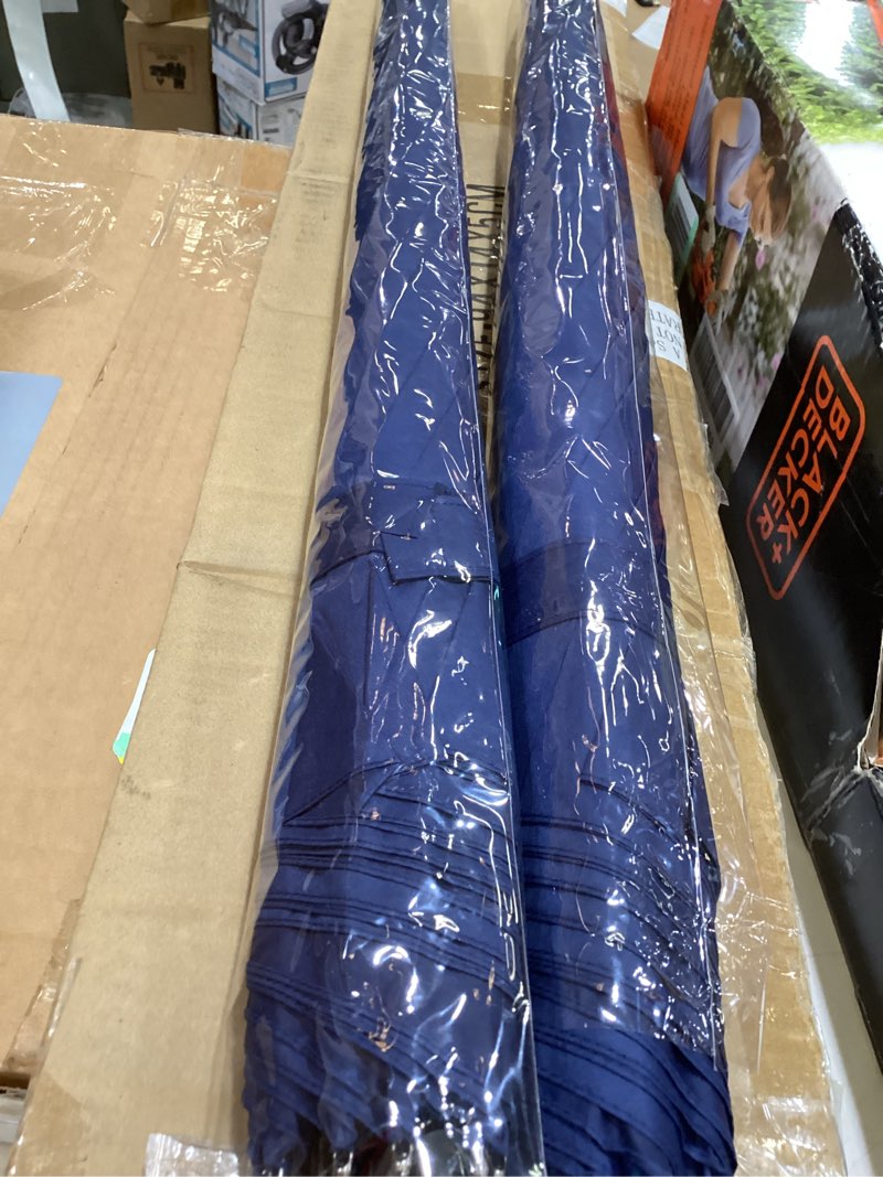 Condition photo showing Good Condition for silkfly2  pcs auto open umbrella large wooden j stick handle vintage windproof travel wedding fast drying umbrella 2 navy blue