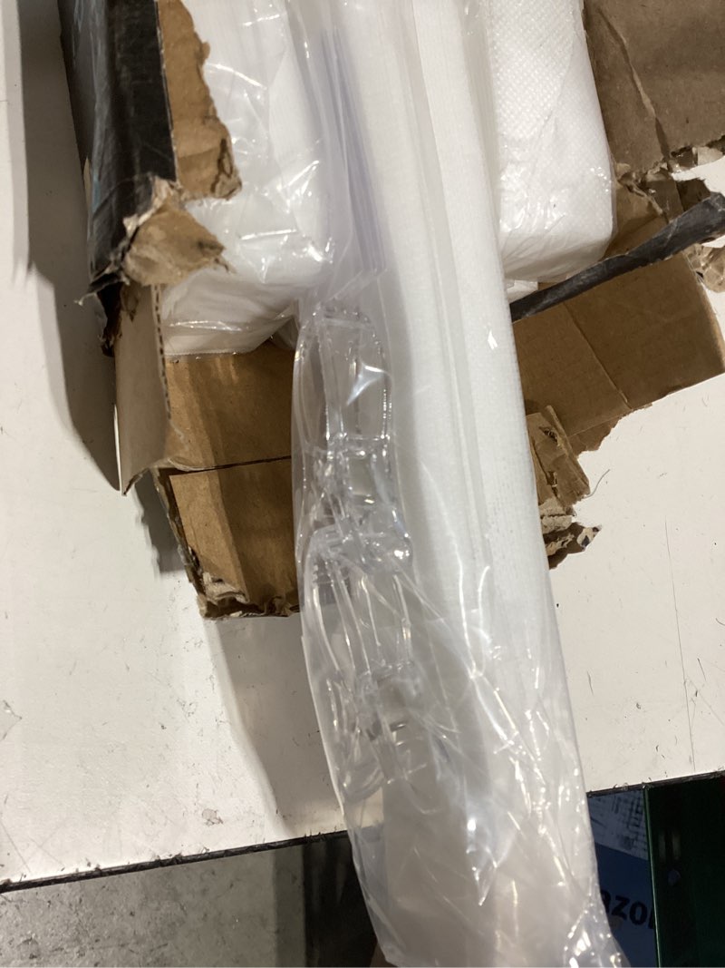 Condition photo showing As Is for 6 pack temporary paper blinds for indoor windows no drill, 24" w x 59" h light filtering adhesive pleated shades for windows cordless with 12 clips, room darking shades for bedroom, white white 24"w x 59"h - 6 pack