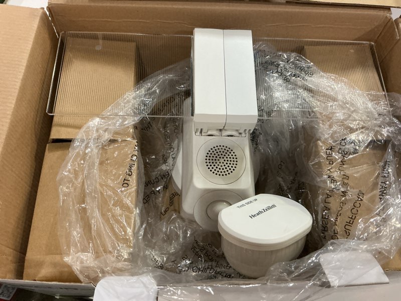 Condition photo showing Good Condition for video wi-fi connected white wired edgelit motion activated outdoor security integrated led flood light