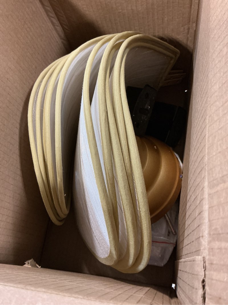 Condition photo showing As Is for 26" flower ceiling fans with lights and remote control,boho gold chandelier fan with 6 speeds, modern fandelier for kitchen island,dining room,living room,nursery