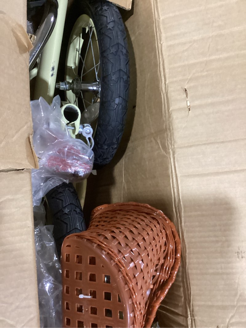 Condition photo showing Good Condition for JOYSTAR Vintage Kids Bike with Training Wheels & Basket, 12 14 16 18 20 24 Inch Kids Bicycle for 2-14 Years Girls & Boys (Green, Beige & Pink)