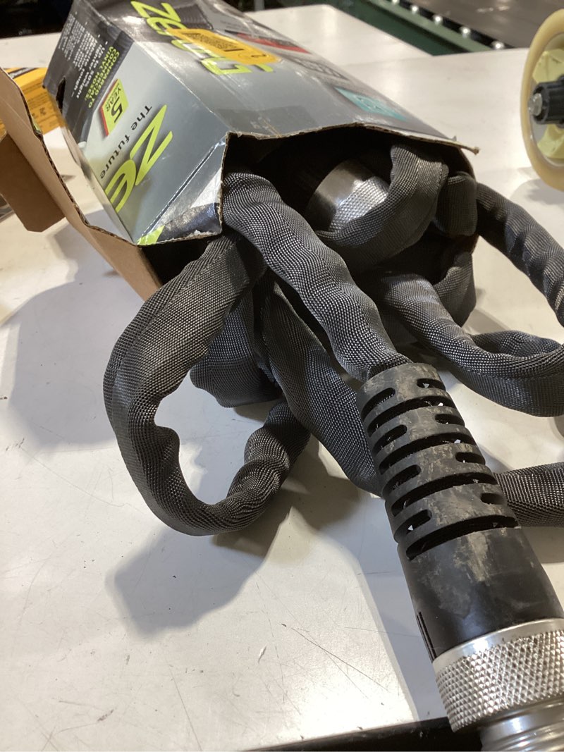 Condition photo showing As Is for zero-g teknor apex 5/8-in x 25-ft premium-duty kink free woven gray hose