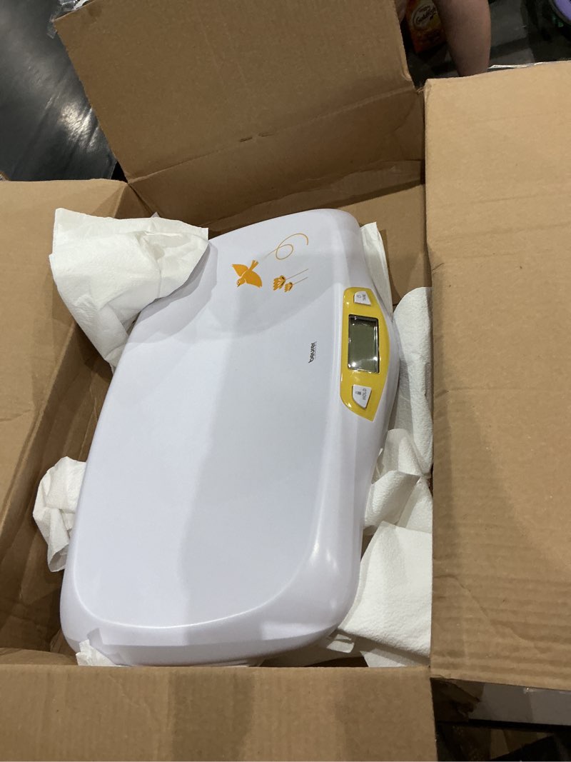 Condition photo showing As Is for beurer by80 digital baby scale, infant scale for weighing in pounds, ounces, or kilograms up to 44 lbs, newborn baby scale with hold function, pet scale for cats and dogs
