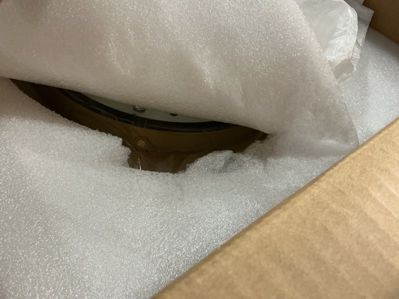 Condition photo showing Good Condition for modern alabaster ceiling light,14.17in gold round alabaster flush mount ceiling lights,hardwired natural marble kitchen lighting fixtures ceiling for bedroom,dining,living room,foyer,e12 bulb included gold - round - ceiling - d14.17in