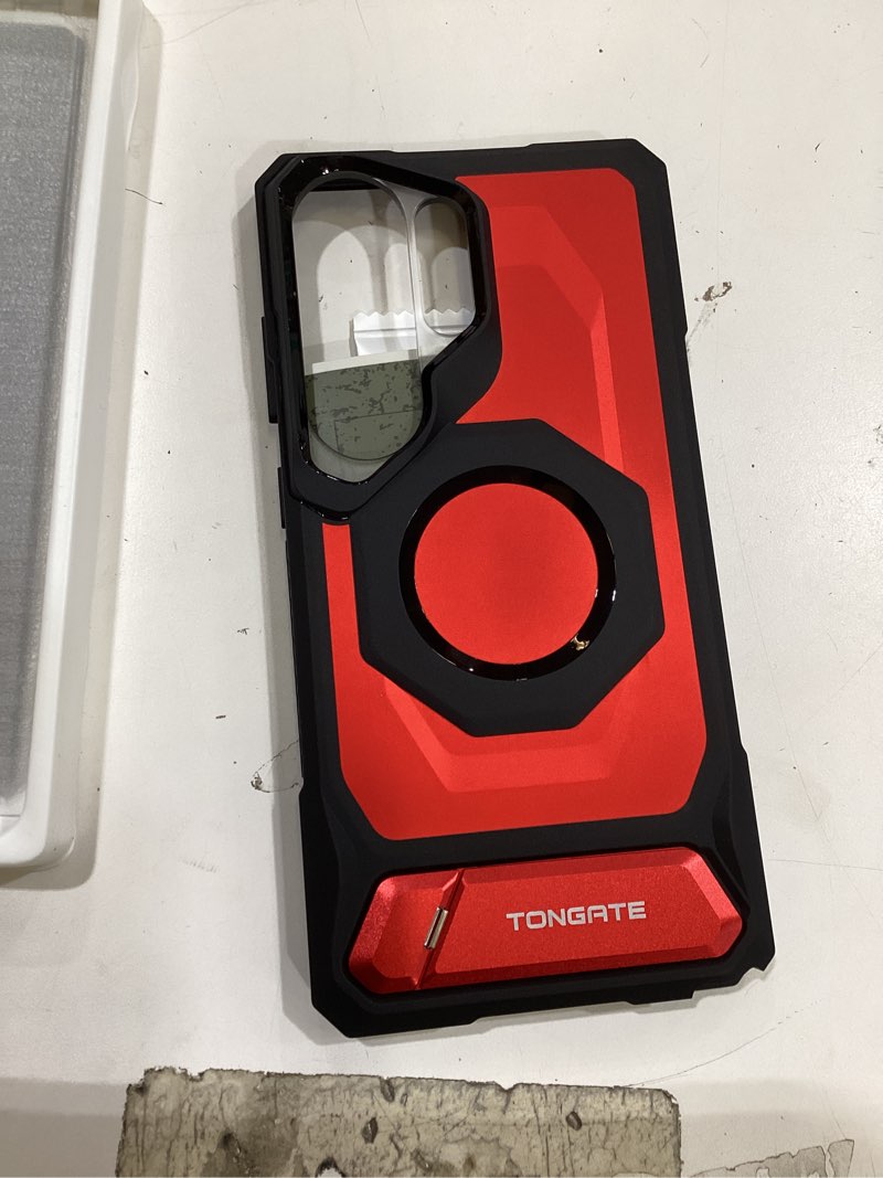 Condition photo showing New/Like New for tongate magnetic for samsung galaxy s26 ultra case with stand and privacy screen protector, compatible with magsafe, tpu non-slip military grade protection shockproof phone case for s26 ultra, red