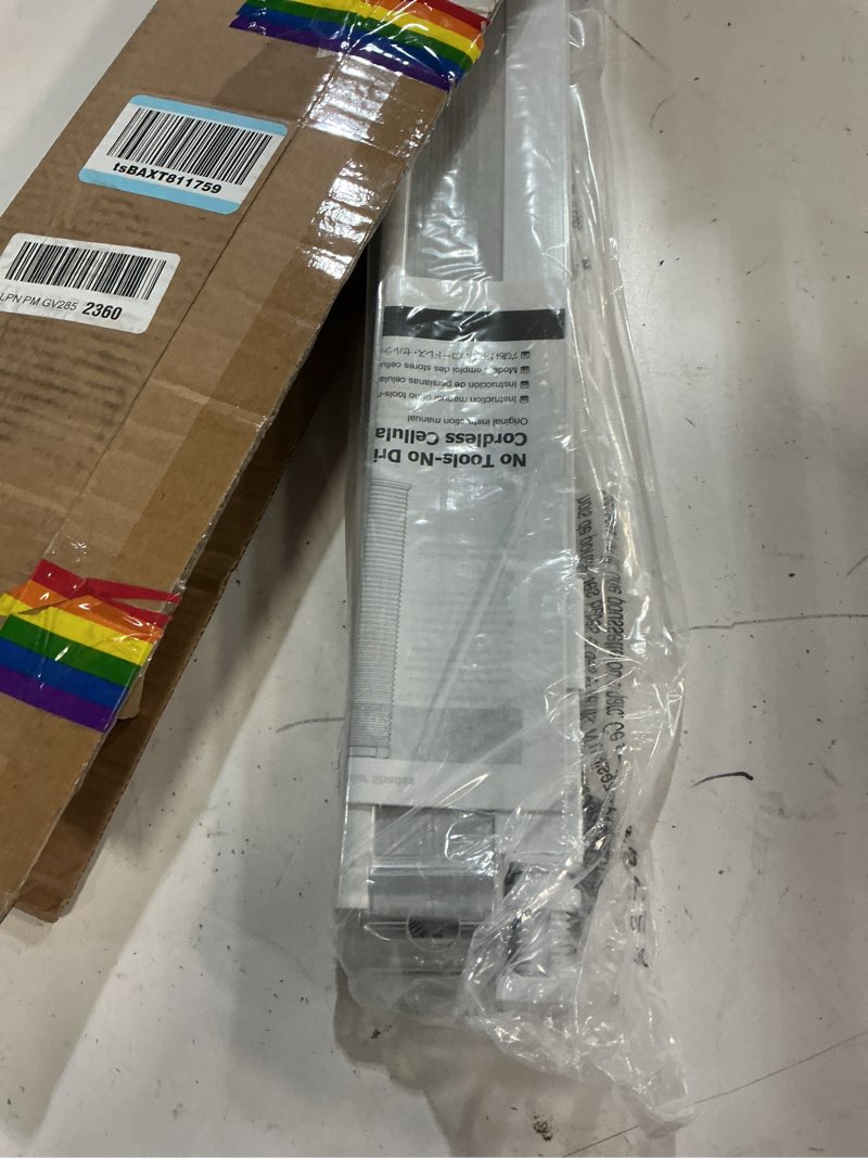 Condition photo showing Good Condition for lazblinds cordless cellular shades, no tools no drill blackout honeycomb shades pleated blinds for windows, 26 1/2" w x 64" h, silver white blackout-silver white 26 1/2'' w × 64'' h