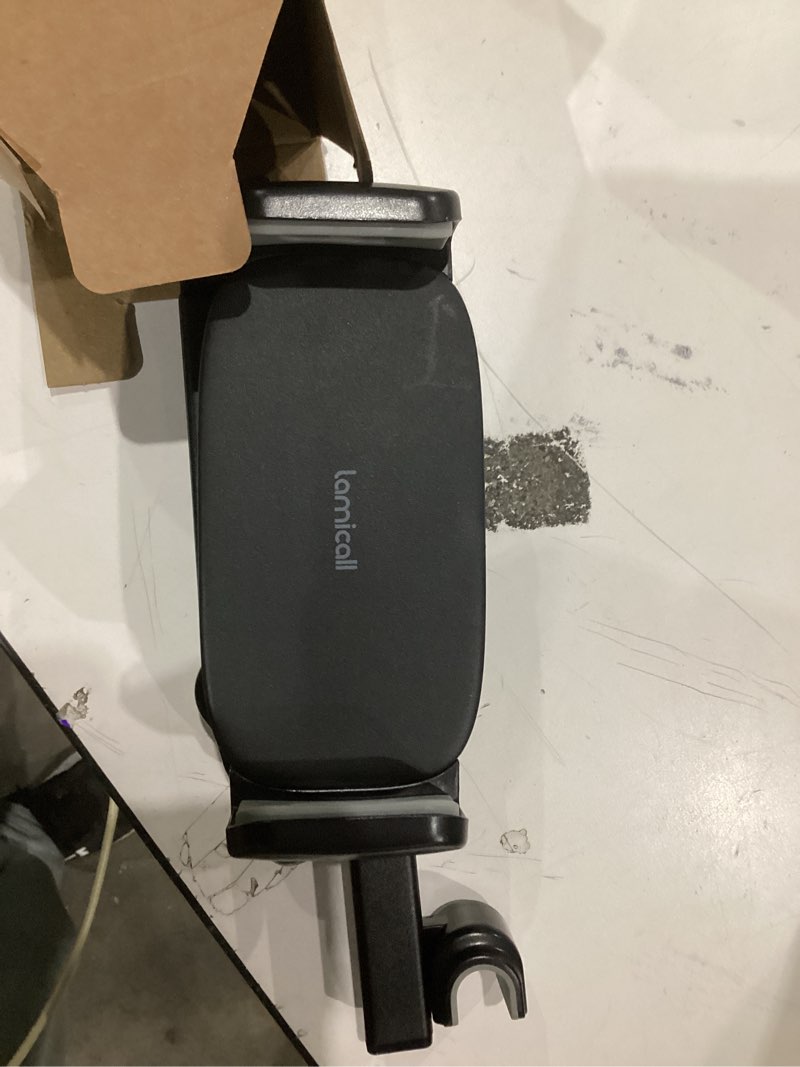 Condition photo showing Good Condition for Lamicall Car Headrest Tablet Holder - [3 in 1 Extension Arm] Adjustable Tablet Car Mount for Back Seat, Gifts Road Trip Essentials for Kids, for 4.7-11" Device Like iPad Pro, Air, Mini, Galaxy, Fire Black