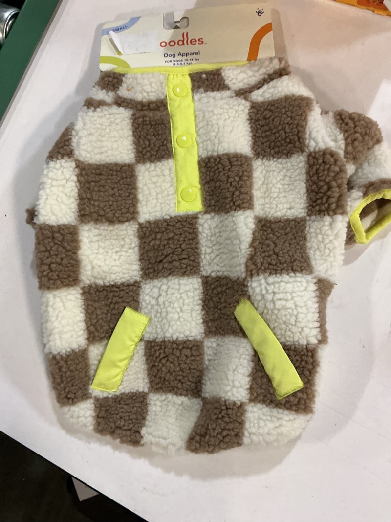 Oodles Tan Sherpa Bubble Hem Fall Dog Jacket, medium