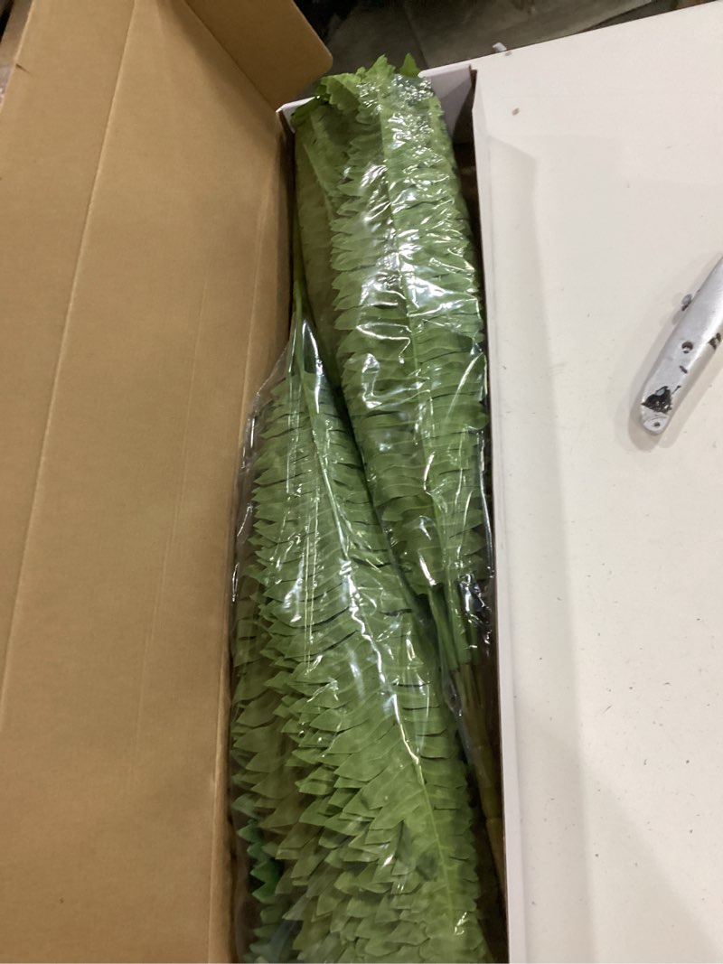 Condition photo showing New/Like New for forest prince 35" ferns artificial bush plants large, 2 artificial boston ferns with 39 fronds for outdoors home decor