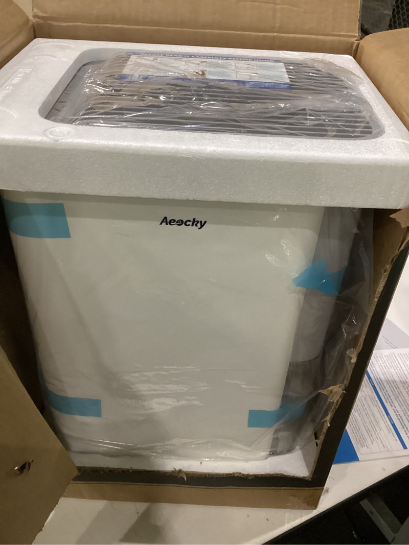 Condition photo showing As Is for aeocky 2800 sq.ft dehumidifier with drain hose, 40 pint/d compressor dehumidifier for home, bathroom, bedroom, basement, 0.5 gallon water tank capacity, intelligent humidistat, quiet