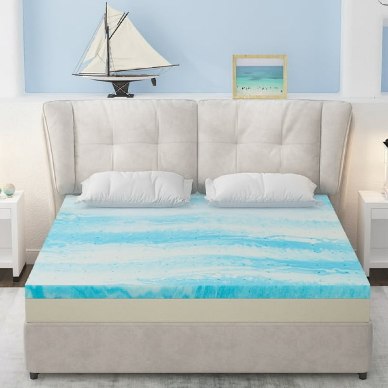 2, 3, or 4 inch mattress topper, twin gel memory foam mattress topper(2 inch, twin)