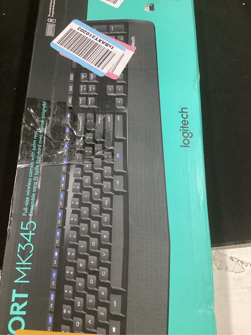 (incomplete) logitech mk345 wireless keyboard and mouse combo with palm rest, 2.4 ghz usb receiver, compatible with pc, laptop, black 1