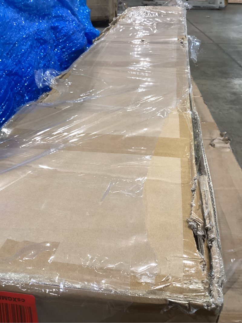 Condition photo showing Good Condition for fredbeck 54x80 white sliding barn doors and 9ft hardware kit included,mdf,solid pvc surface,diy assembly,5-panel,for bedroom,closet 54x80 single door