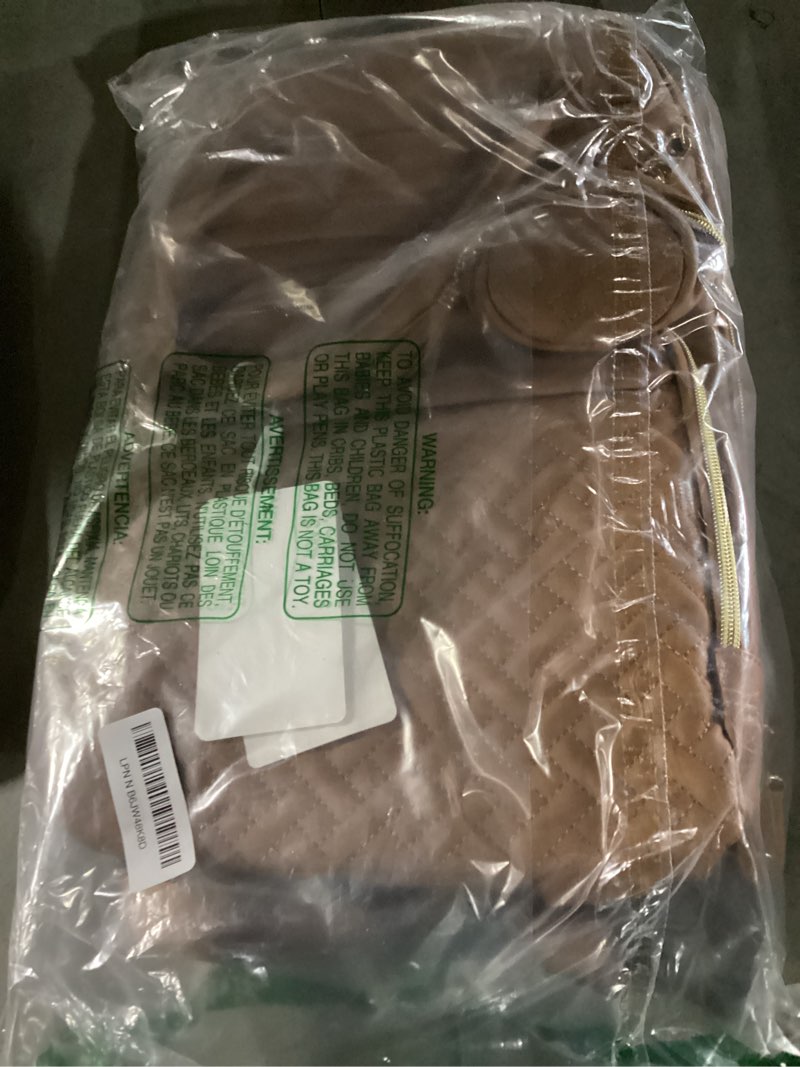 Condition photo showing Good Condition for BabbleRoo Leather Diaper Bag Backpack - Baby Essentials Travel Baby Bag, Multi function, Water Resistant, with Changing Pad, Stroller Straps & Pacifier Case – Unisex, Light Brown 26L Vegan Leather Light Brown