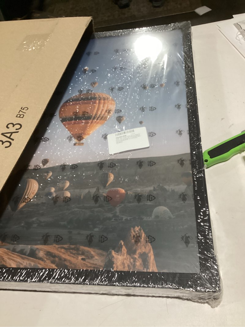 Condition photo showing Good Condition for 17x24 Picture Frame Set of 3 Black for Poster Photo Picture, Horizontal and Vertical Formats for Wall Hanging, 17 x 24 Wall Gallery Poster Photo Frame for 17 by 24 Photos Posters, 3 Pack, Black Black 17x24 inch