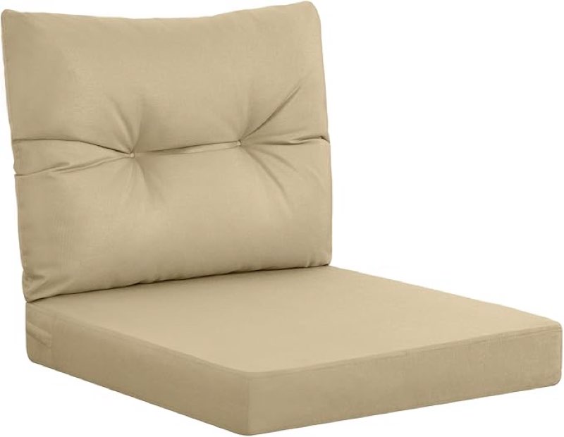 yefu olefin outdoor chair cushions: fade resistant outdoor seat cushion 24 x 24 - all weather patio 
