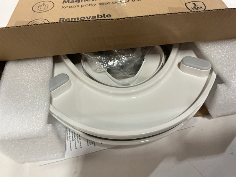 Condition photo showing Good Condition for quick flip toilet seat with built-in potty & splash guard for toddler training, slow close - jool baby (elongated)