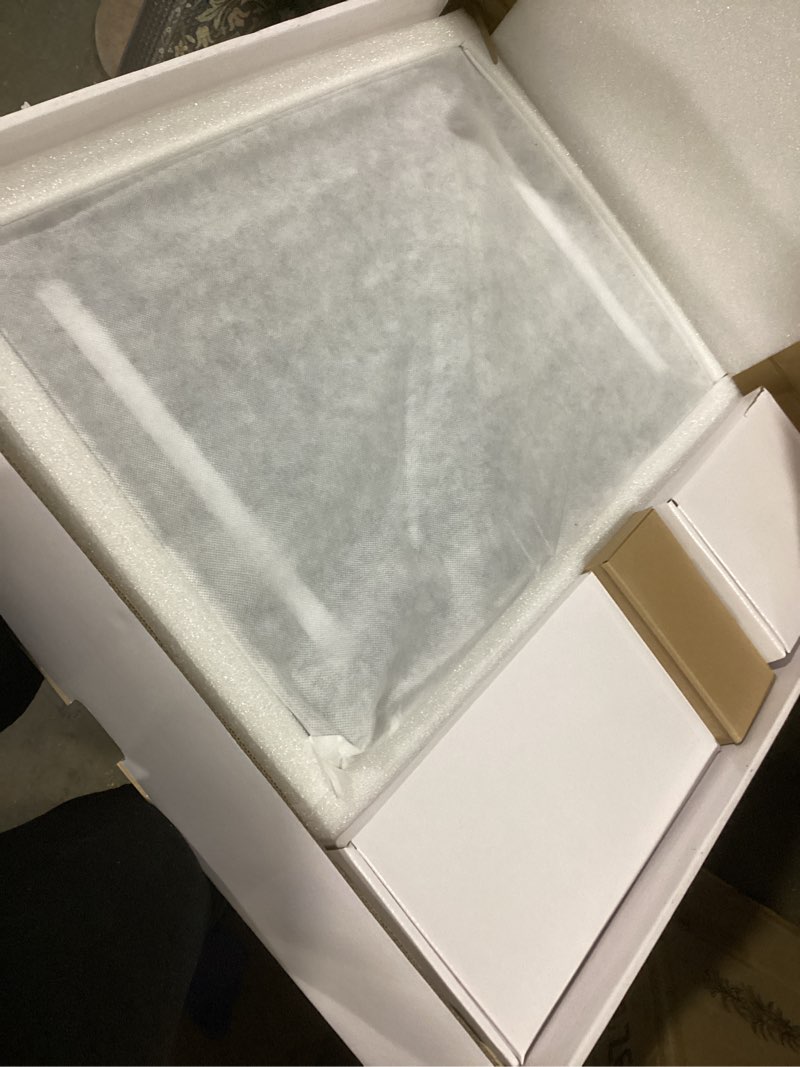 Condition photo showing Good Condition for ENGA Dual Rain Shower Head System, 2 In 1 Functions Ceiling Mount 14x20inch LED Shower Head with 6 Inch Shower Head, Rainfall Waterfall Shower Faucet Set, Matte Black 20" Led Shower Head - 6" wall head Matte Black