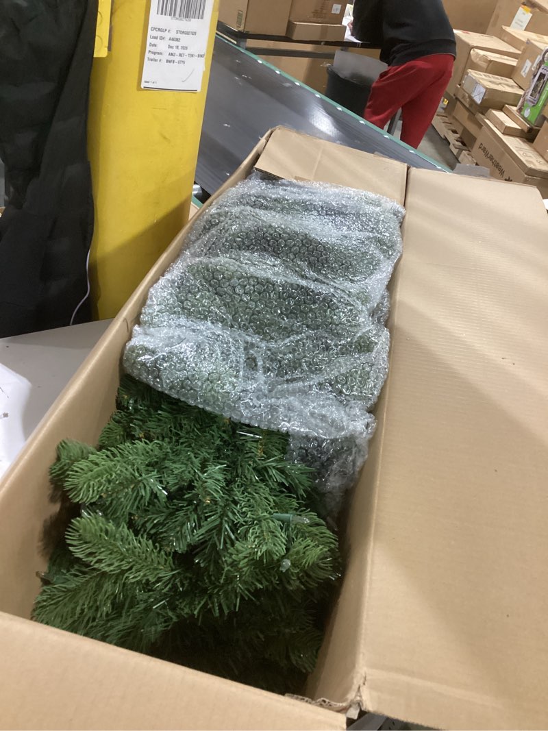 Condition photo showing Good Condition for National Tree Company 7.5ft. Downswept Douglas®Fir Pencil Slim Tree with Clear Lights