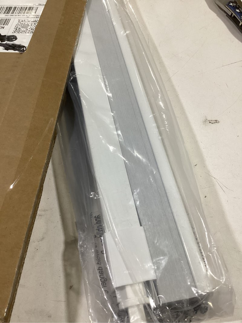 Condition photo showing Good Condition for LazBlinds Cordless Cellular Shades, No Tools No Drill Blackout Honeycomb Shades Pleated Blinds for Windows, 28.5'' W x 48'' H, Silver White Blackout-silver White 28 1/2'' W x 48'' H