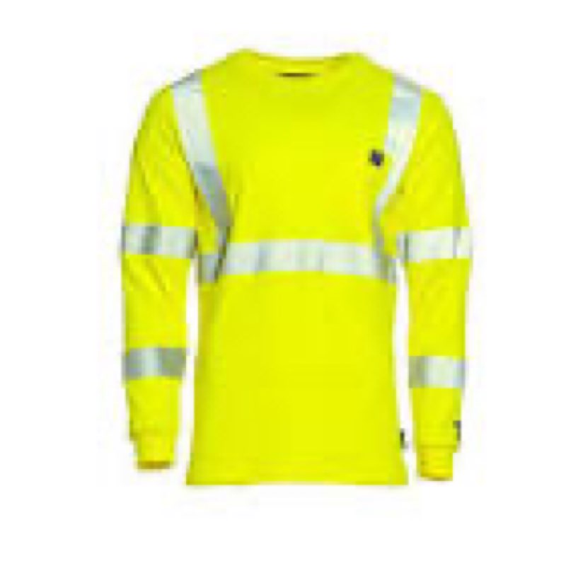 Vrizminfly 4 Pcs Safety Shirt Long Sleeve High Visibility Breathable Yellow T Shirt with Pockets and