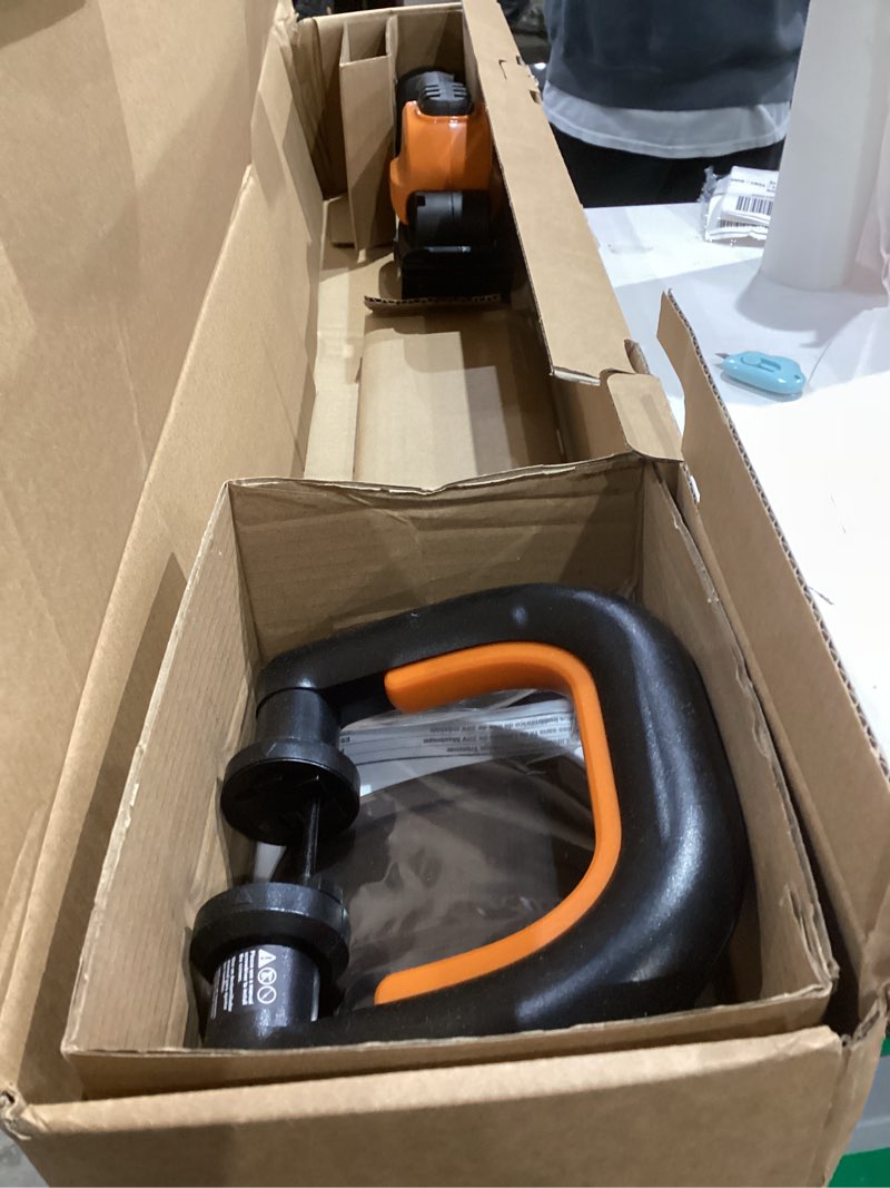 Condition photo showing New/Like New for worx wg261.9 22" 20v cordless hedge trimmer, battery & charger not included 22" 20v hedge trimmer/tool only