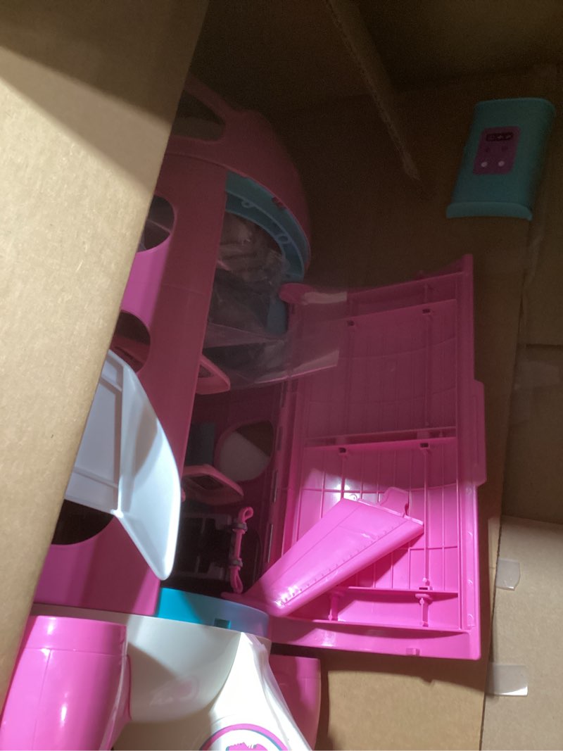 Condition photo showing New/Like New for Barbie Dreamplane Airplane Toys Playset with 15+ Accessories Including Puppy, Snack Cart, Reclining Seats and More (Amazon Exclusive)