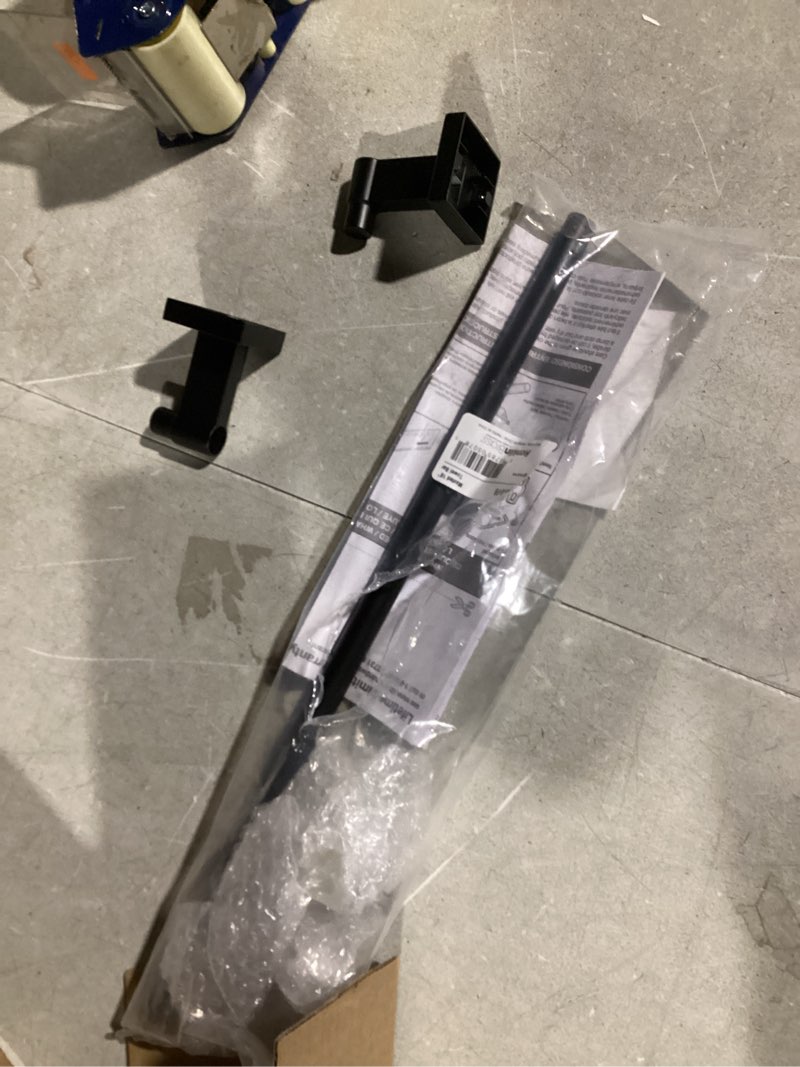 Condition photo showing As Is for Franklin Brass Maxted (1-Pack) 18" Towel Rack for Bathroom, Matte Black Towel Bar for Bathroom Wall Kitchen Towel Holder Rod Wall Mounted Bathroom Accessories MAX18-FB 18 inch Matte Black