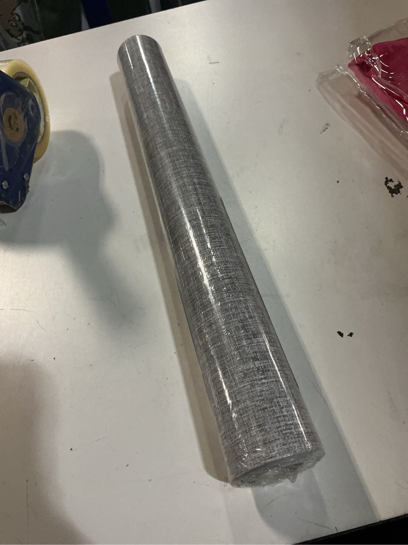 Condition photo showing New/Like New for Arthouse Mid Grey Linen Textures Wallpaper 676007 Mid Grey 20.9 x 395.7 cm Linen Texture Mid Grey