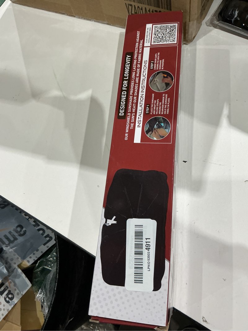 Condition photo showing New/Like New for econour windshield sun shade umbrella for car | medium foldable car sunshade | uv & heat protection front window sun shield, keeps interior cool, fits sedans suvs & trucks (57” x 33”)