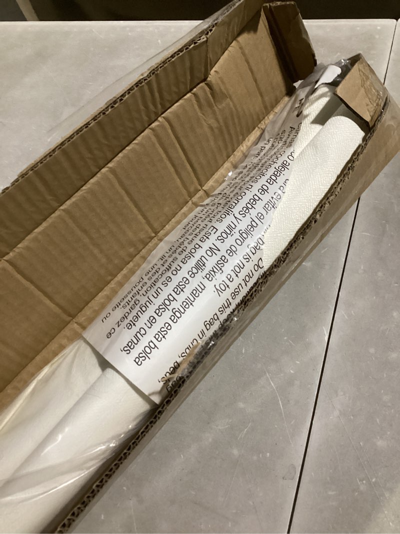 Condition photo showing Good Condition for LazBlinds Cordless Roman Shades for Windows, Light Filtering Thermal Insulated Window Blinds, Lightweight Fabric Blinds for Indoor Windows, 20" W x 60" H, Ivory Light Filtering - Ivory 20" W x 60" H