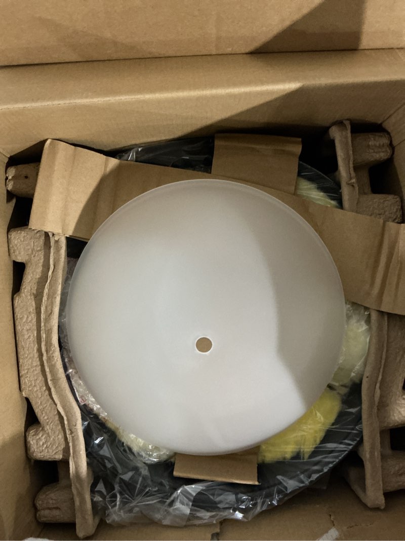 Condition photo showing Good Condition for project source 2-light 13-in matte black led flush mount light (2-pack)