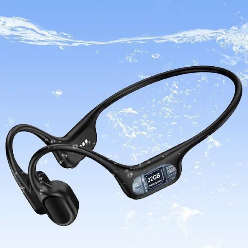 full-coverage liquid silicone swimming headphones, ip68 waterproof underwater headphones, bluetooth 