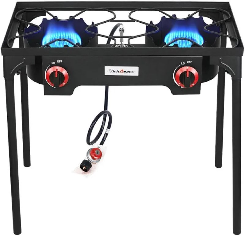 vivicreate 2 - burner high pressure propane outdoor stove