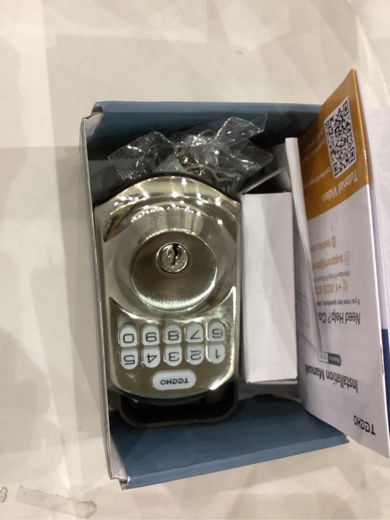 TEEHO TE001 Keyless Entry Door Lock with Keypad - Smart Deadbolt Lock for Front Door with 2 Keys - A