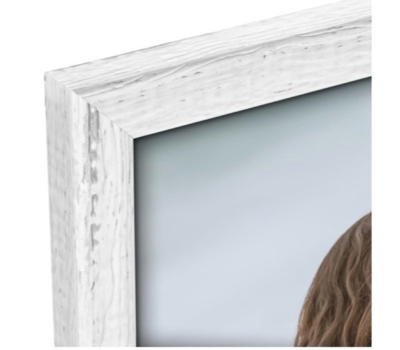 rustic white 20x24 frame - single frame, 20 x 24 poster frame with mat for 16x20, picture frames for artwork, puzzles, photos and movie posters 20\" x 24\"
