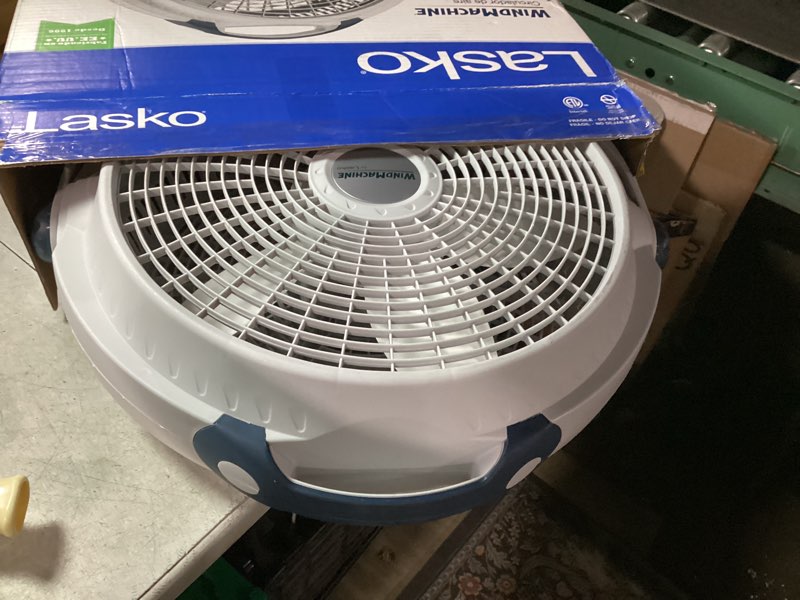 Condition photo showing New/Like New for Lasko Wind Machine Fan, Air Circulator Fan with 3 Speeds, 20" Model 3300, Gray