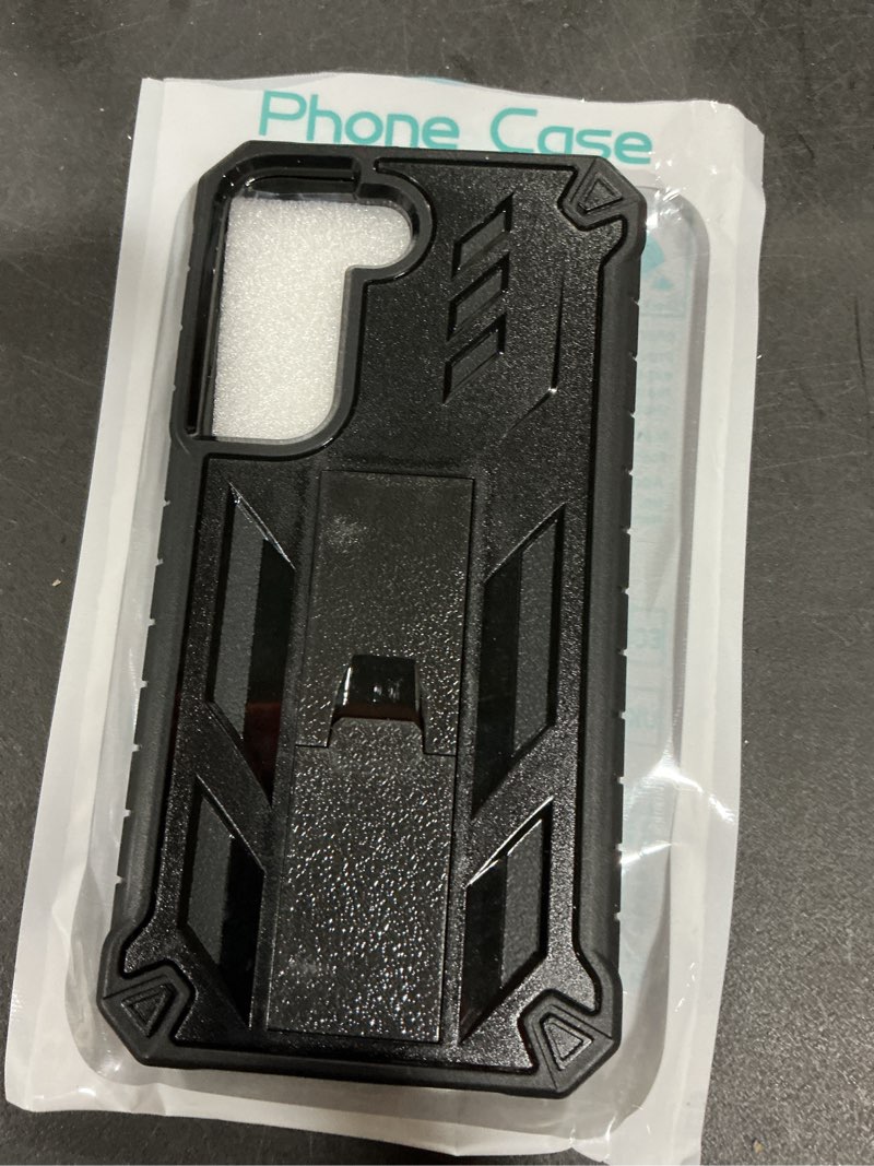 Condition photo showing New/Like New for SOiOS for Samsung Galaxy S22 Protective Case: Military Grade Drop Proof Protection Mobile Phone Cover with Kickstand | Rugged Shockproof TPU Matte Textured Sturdy Phone Bumper (Black)