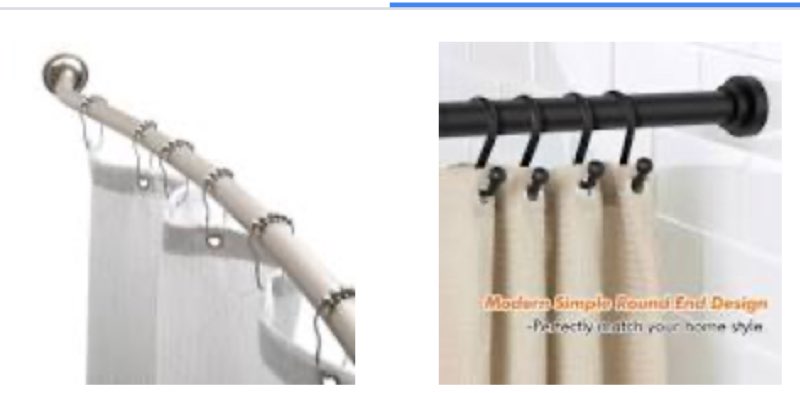 Assorted Curtain Rod, And Double Shower Rod
