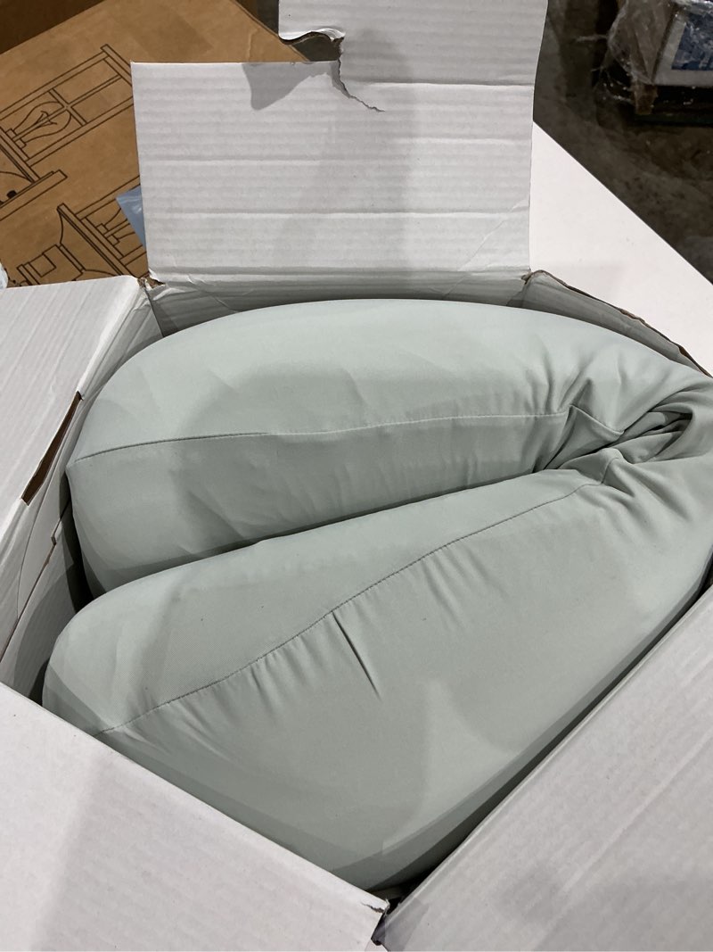 Condition photo showing Good Condition for c cushion lab deep sleep pillow, patented ergonomic contour design for side & back sleepers, orthopedic cervical shape gently cradles head & provides neck support & shoulder pain relief - calm grey