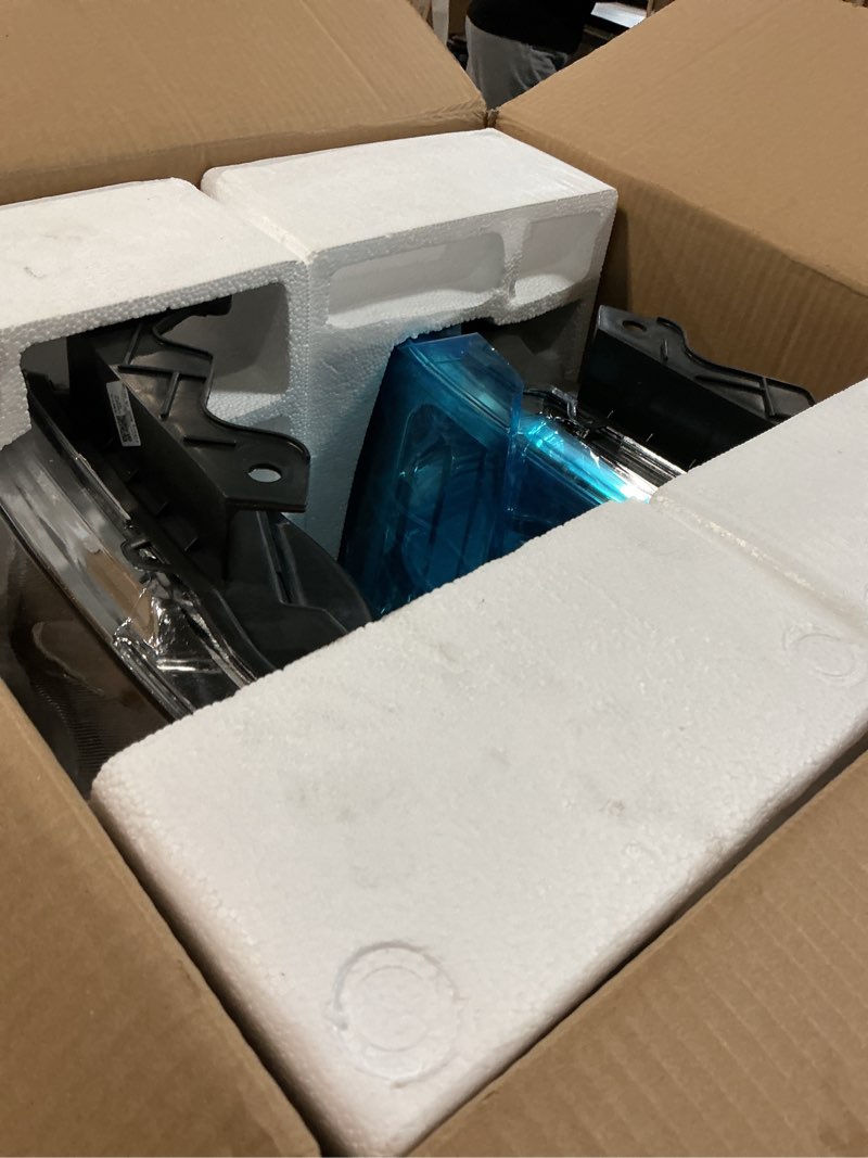 Condition photo showing Good Condition for headlight assembly compatible with 2009-2014 ford f150 oe style pickup direct replacement headlamp with chrome housing amber reflector clear lens driver and passenger side a-chrome housing amber reflector oe type