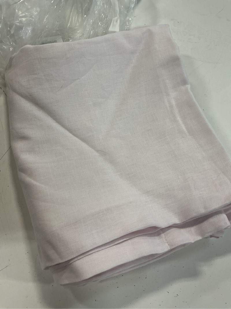 Condition photo showing Good Condition for european linen curtain, 48x84, vintage blush